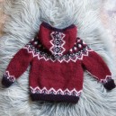 Gilet Barnapeysa rouge 5, 6, 7 ans