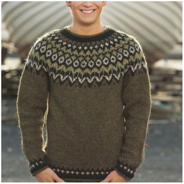 Pull Riddari vert L XL trIScote
