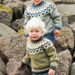 Pull garçon KAMBUR vert 4 ans