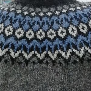 Pull Riddari gris & bleu L, XL