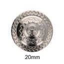 Bouton métal bouclier 20mm